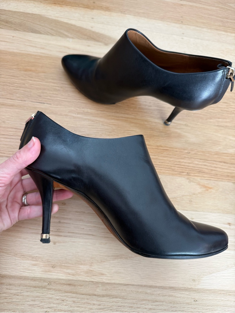 Givenchy Black Leather Booties Size 9